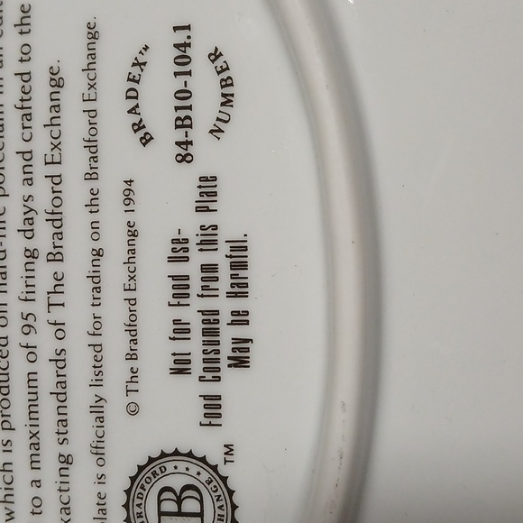 Winter's Calm Collecter Plate 1st Issue Bradford Exchange - Picture 7 of 7